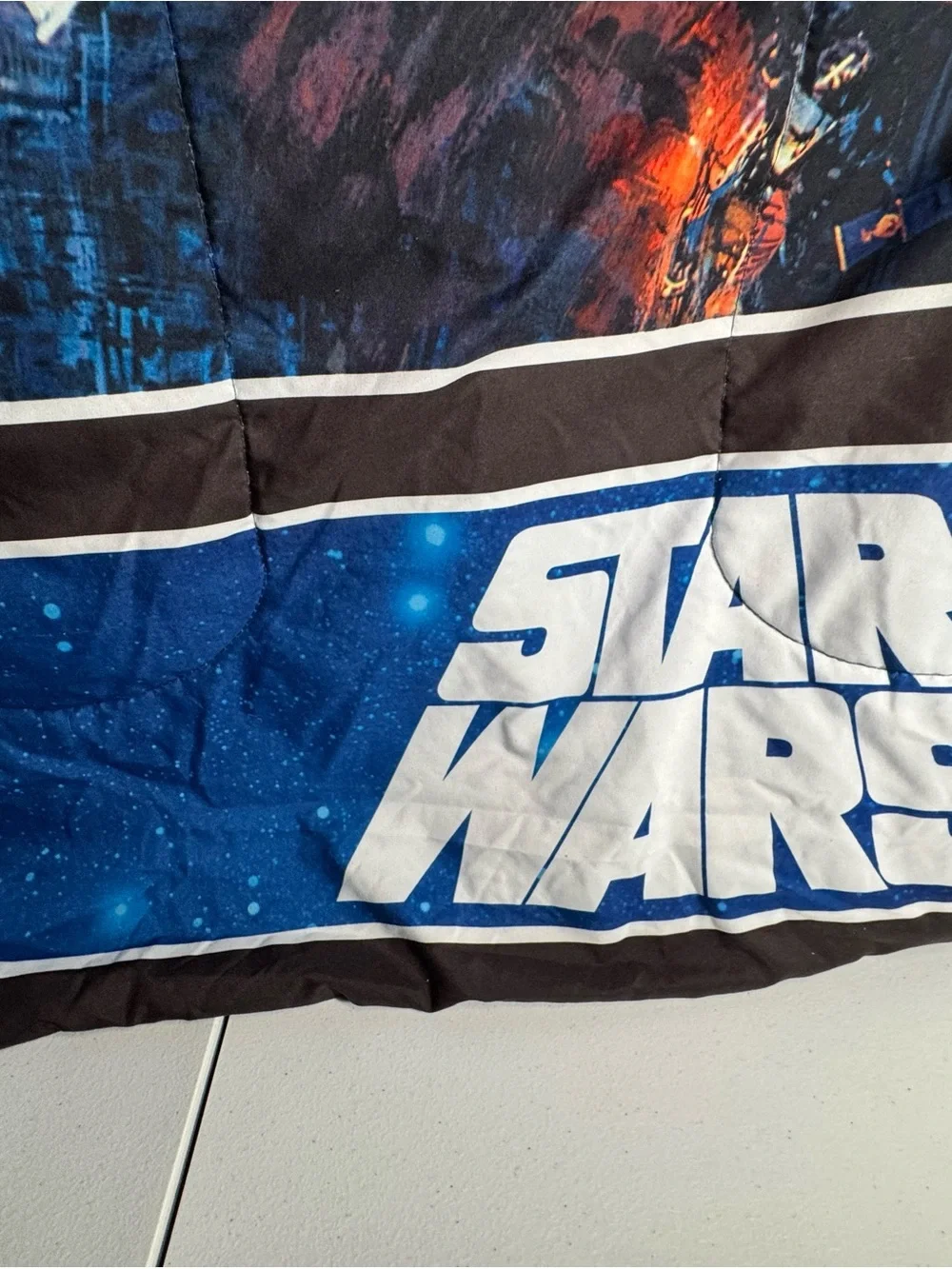 Star Wars Blue Graphic Comforter with Character Panels